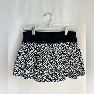 Lululemon Pace Rival Skirt II in Brushed Animal White Black